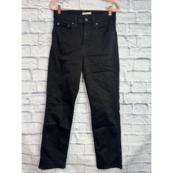 LEVIS 724 High Rise Straight Leg Black Jeans 30 NEW - Picture 2 of 6
